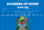 SCHEMES OF WORK FORM ONE, SCHEMES OF WORK FORM I ONE, Historia ya Tanzania na Maadili Scheme of Work Form One, Elimu ya Dinisi ya Kiislamu Scheme of Work Form One New Format, Chemistry Scheme of Work Form One New Format, Physics Scheme of Work Form One New Format, Kiswahili Scheme of Work Form One New Format, English Language Scheme of Work Form One New Format, Business Studies Scheme of Work Form One New Format, Geography Scheme of Work Form One New Format, English Language Scheme of Work Form New Format, Business Studies Scheme of Work Form New Format, Book Keeping Scheme of Work Form One New Format, Biology Form One Scheme of Work New Syllabus, Mathematics Scheme of Work Form One, Scheme Of Work Template Form One New Format By TIE